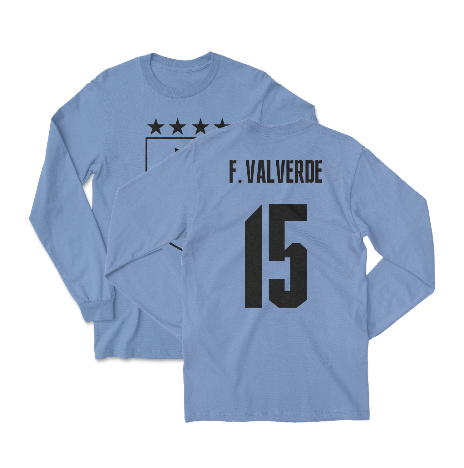 Uruguay Tribute 15 F.Valverde Inspired 2-Sided Long Sleeve T-Shirt