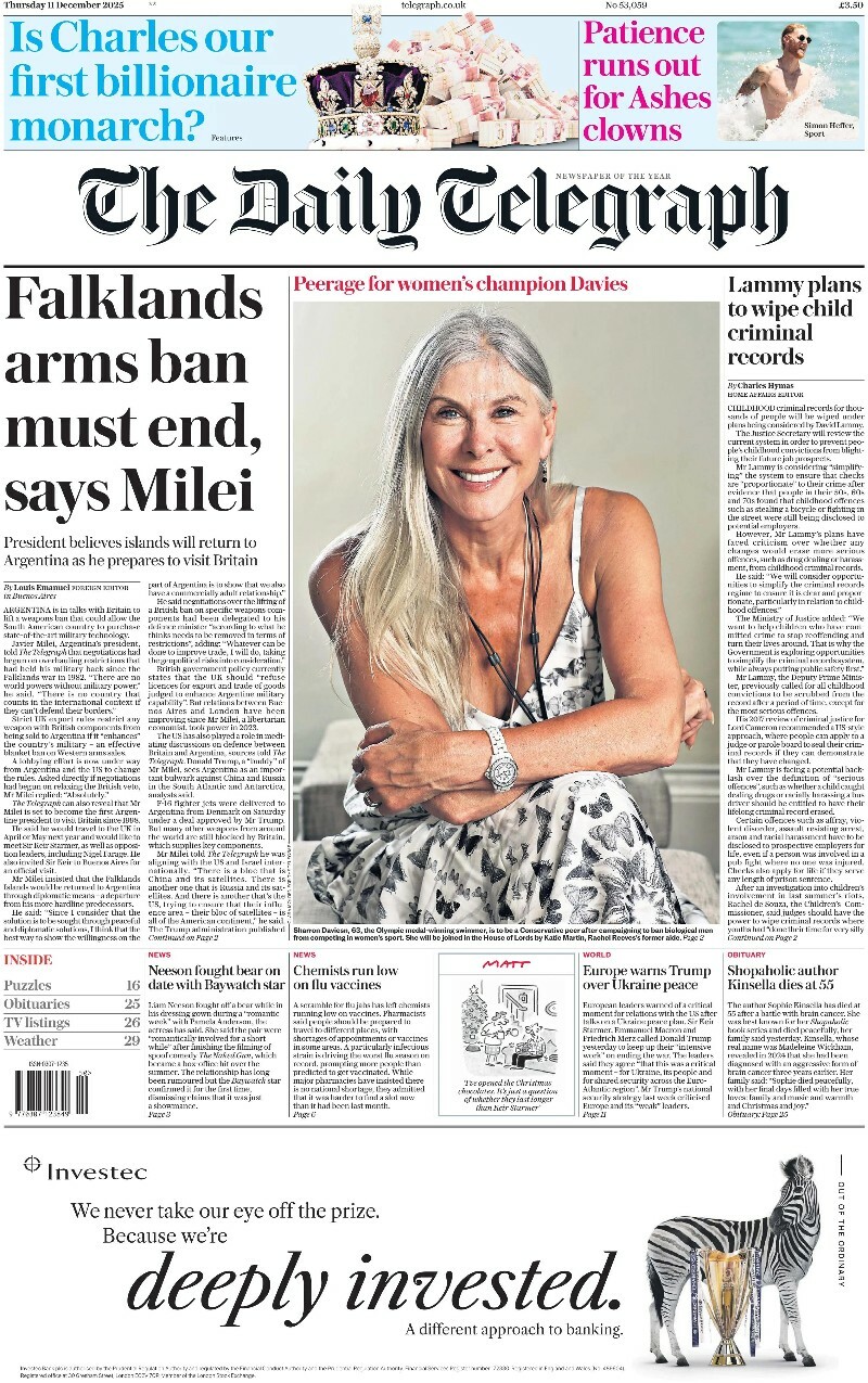 The Daily Telegraph 11 December (2025) The Daily Telegraph 11 December (2025)