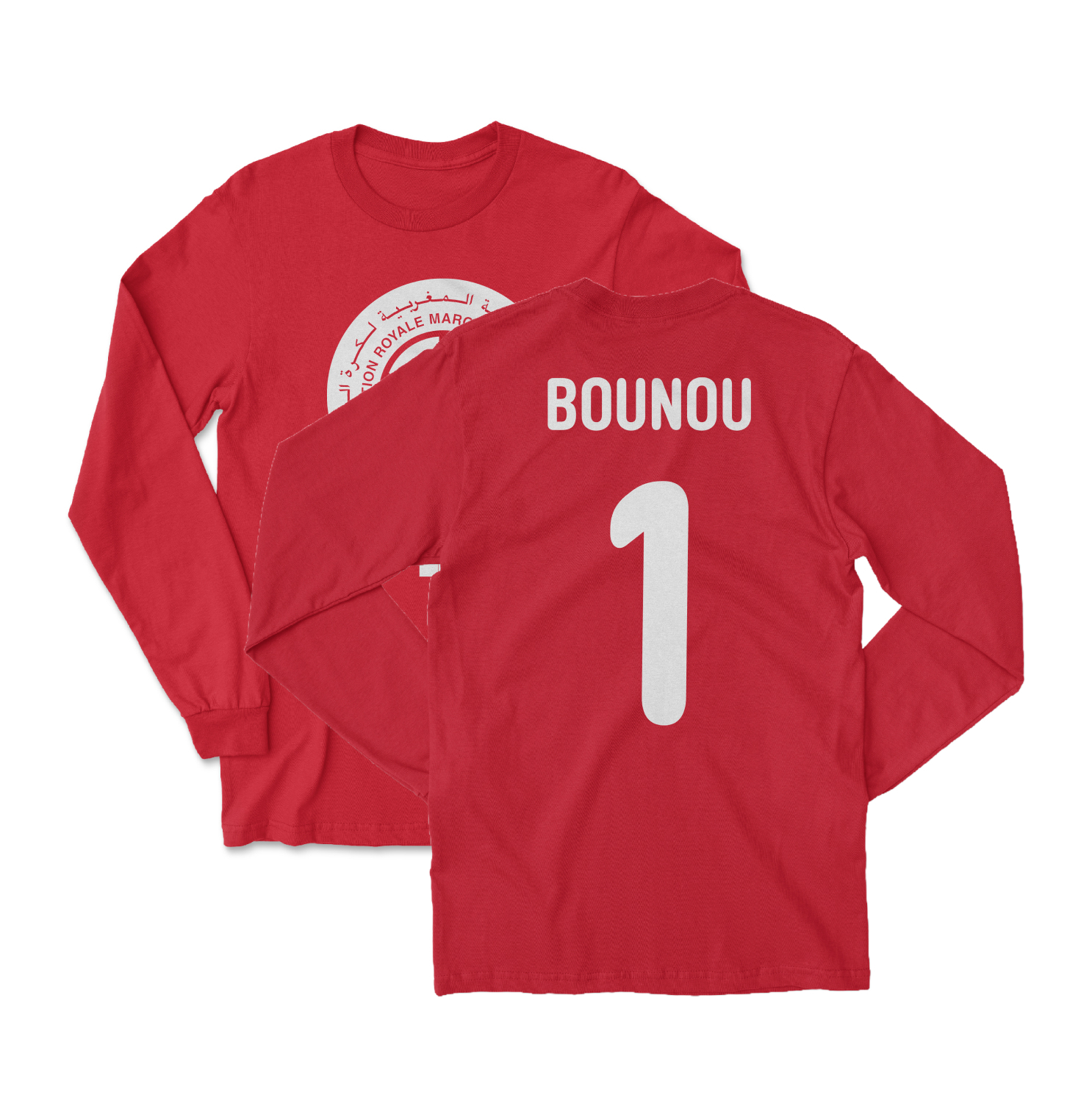 Morocco 1 Tribute 2026 Bounou Graphic 2 Sided Long Sleeve T-Shirt
