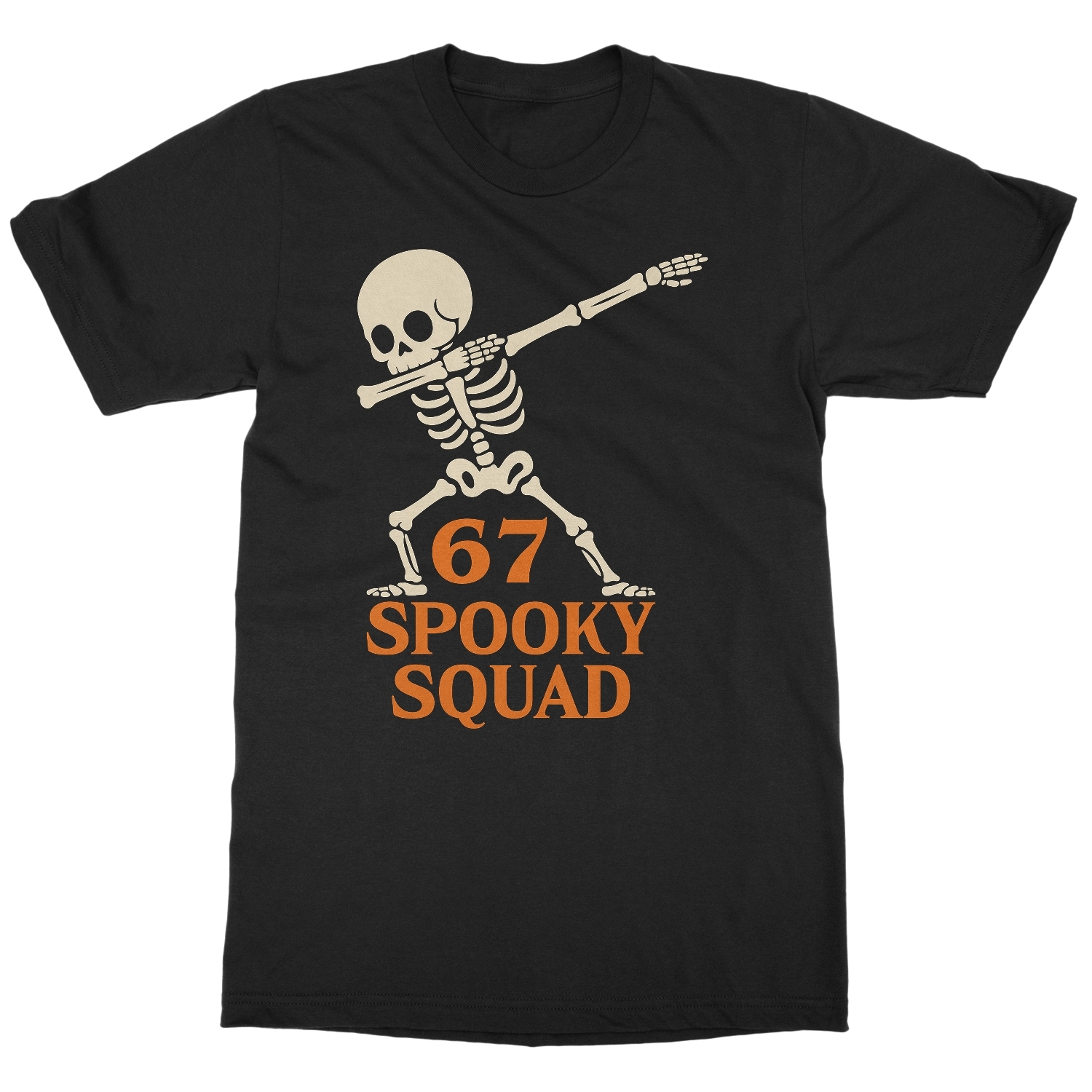 Six Seven 6 7 Meme – 67 Spooky Squad Dabbing Skeleton Unisex T-Shirt