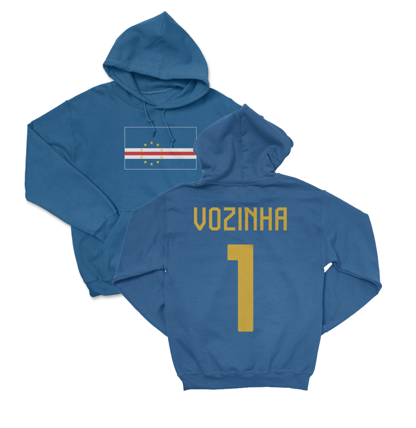 Cape Verde Pride Vozinha 1 Two-Sided Jersey Style Unisex Hooded Sweatshirt