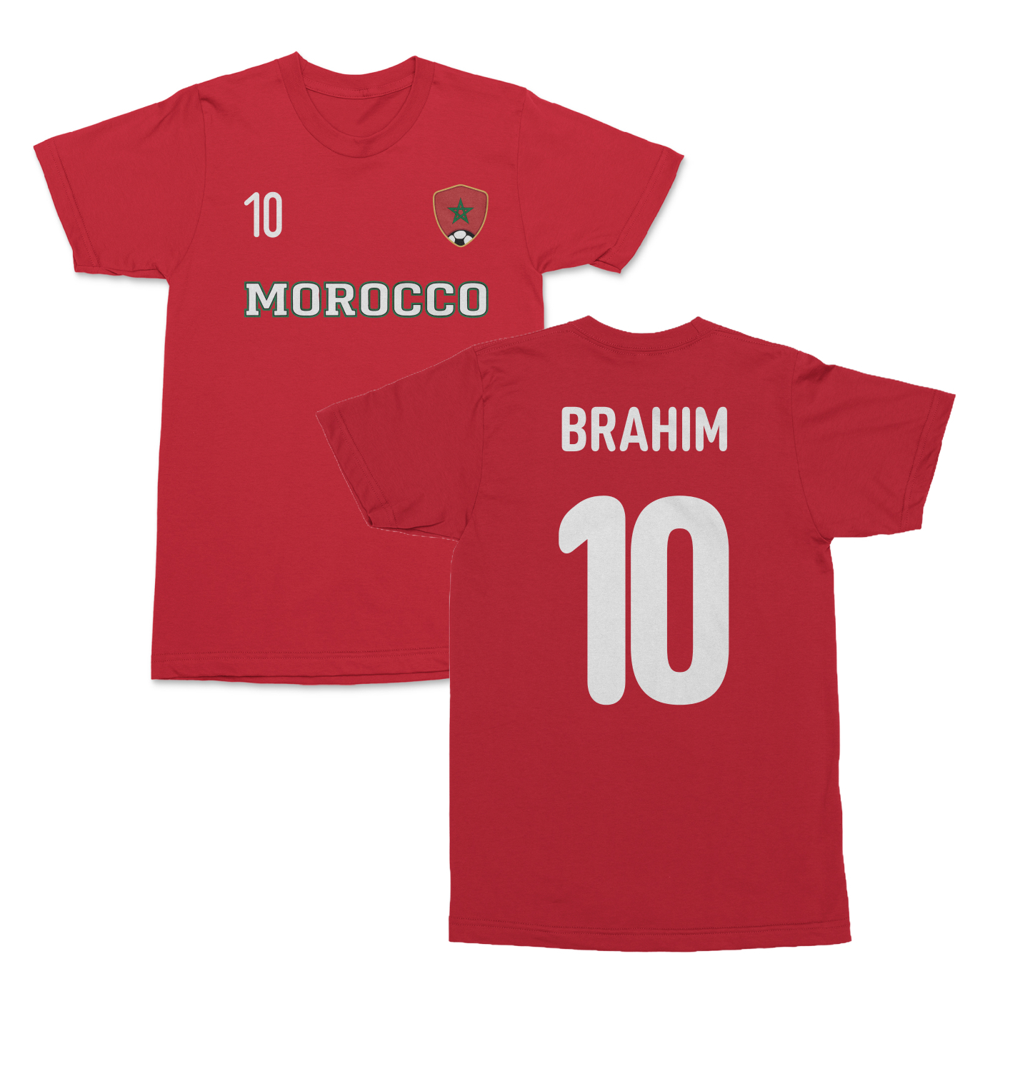 Morocco Brahim 10 Soccer Inspired Jersey Style Unisex T-Shirt
