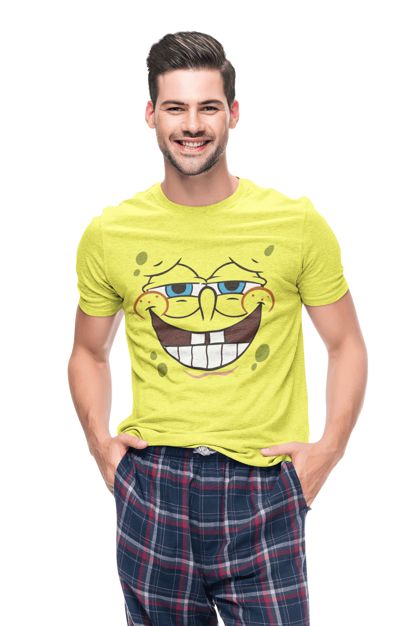 kaos spongebob sly laughing face