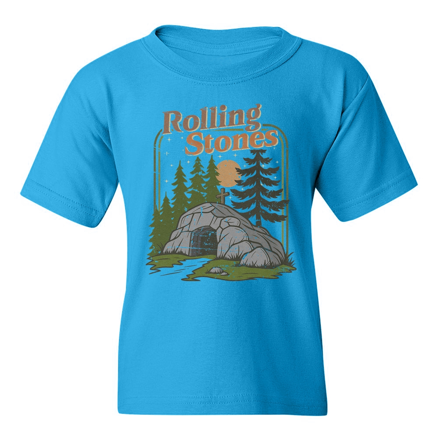 The Stone Was Rolled Away - He Is Alive Easter Youth Unisex T-shirt - Picture 12 of 13