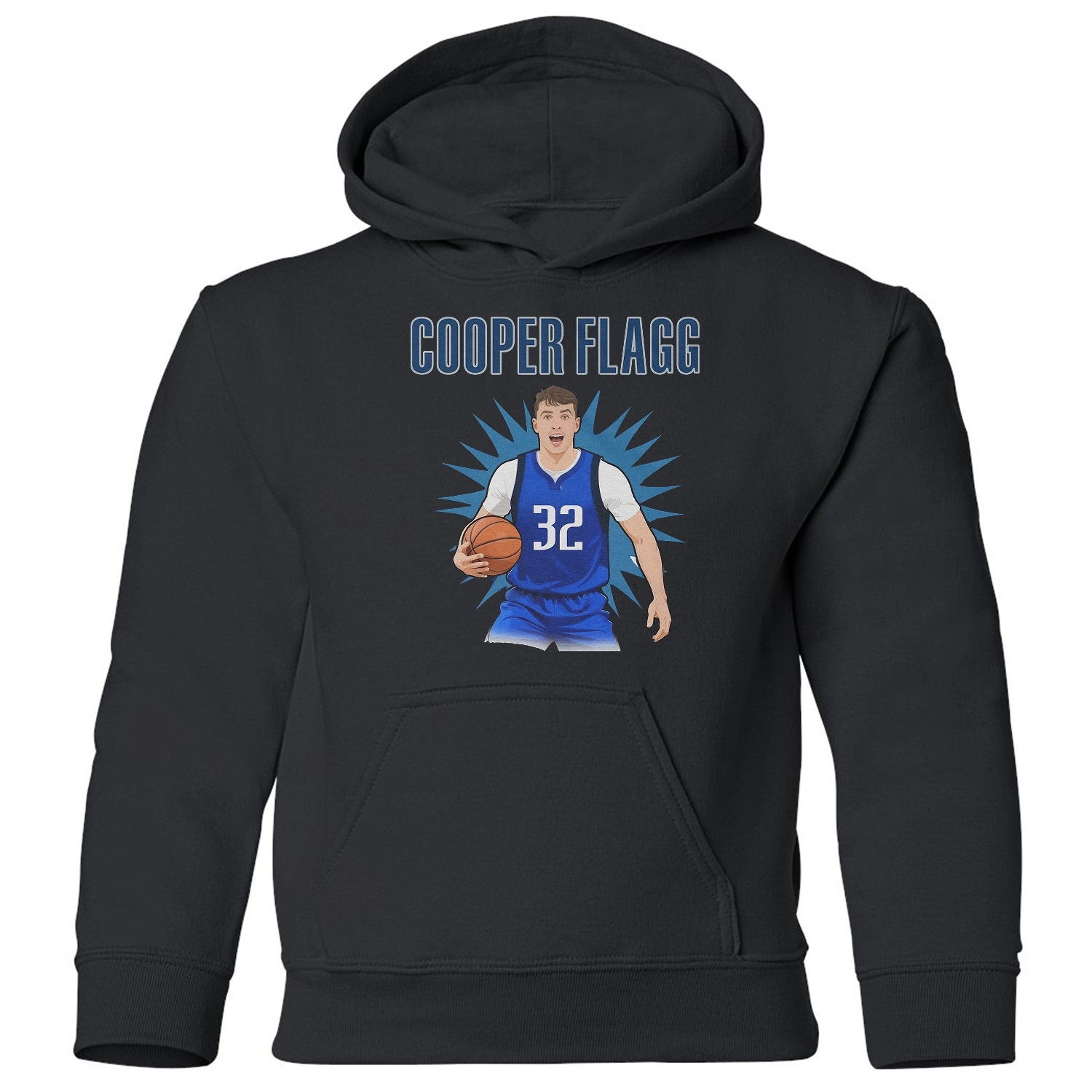 Flagg 32 Inspired Bball Tribute - Dallas Fans Youth Hooded Sweatshirt - Picture 2 of 4