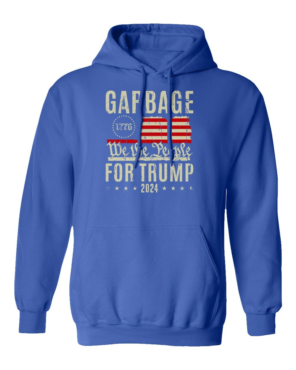 Garbage For Trump We The People 2024 USA Elections Unisex Hooded Sweatshirt