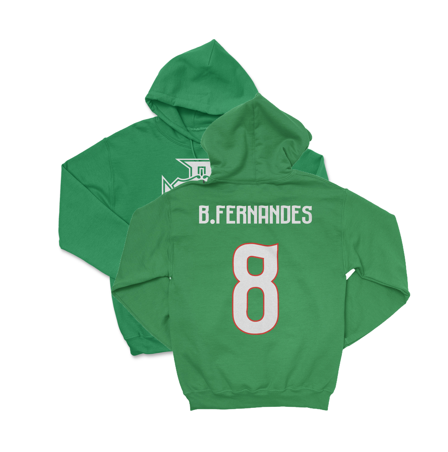 Portugal Tribute 8 B.Fernandes-Inspired 2-Sided Unisex Hooded Sweatshirt