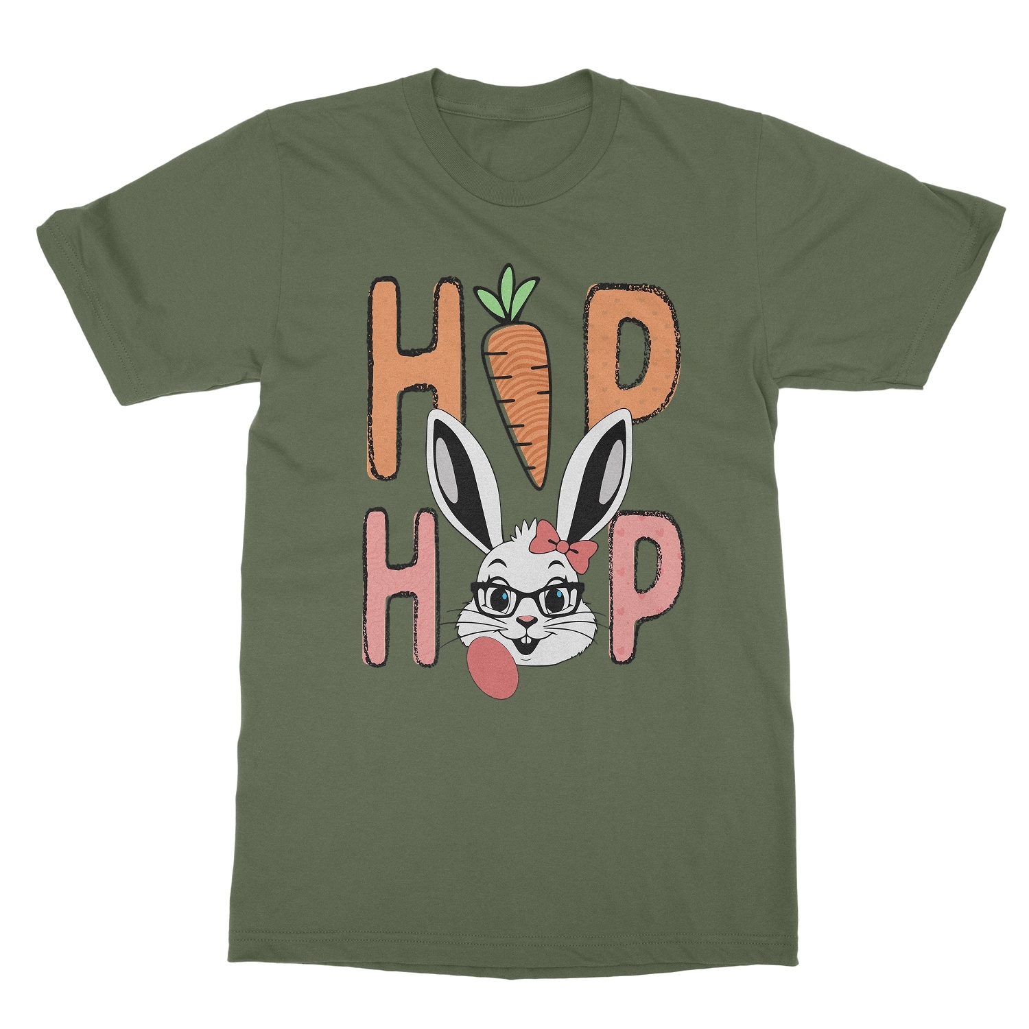 Hip Hop Bunny – Funny Easter Carrot And Bunny Design Unisex T-Shirt