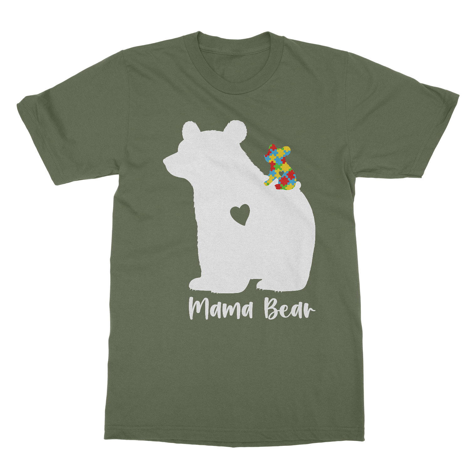 Mama Bear – Autism Awareness Month Mother Support Unisex T-Shirt