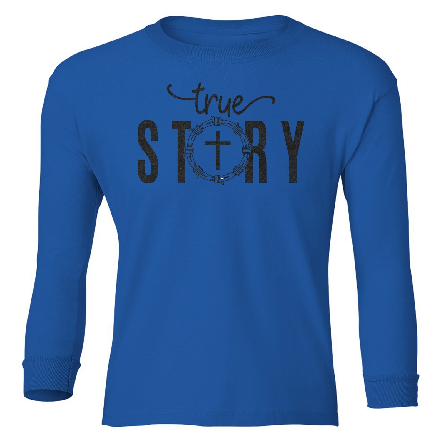 True Story - Jesus Resurrection Easter Christian Youth Long Sleeve T-Shirt - Picture 10 of 11