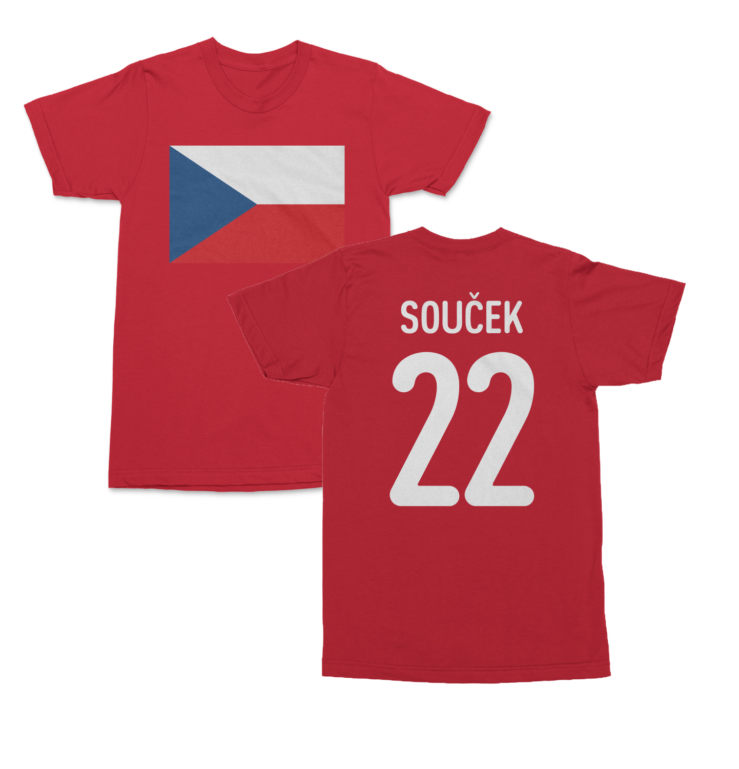 Czech Republic Pride Soucek 22 Two-Sided Jersey Style Unisex T-Shirt
