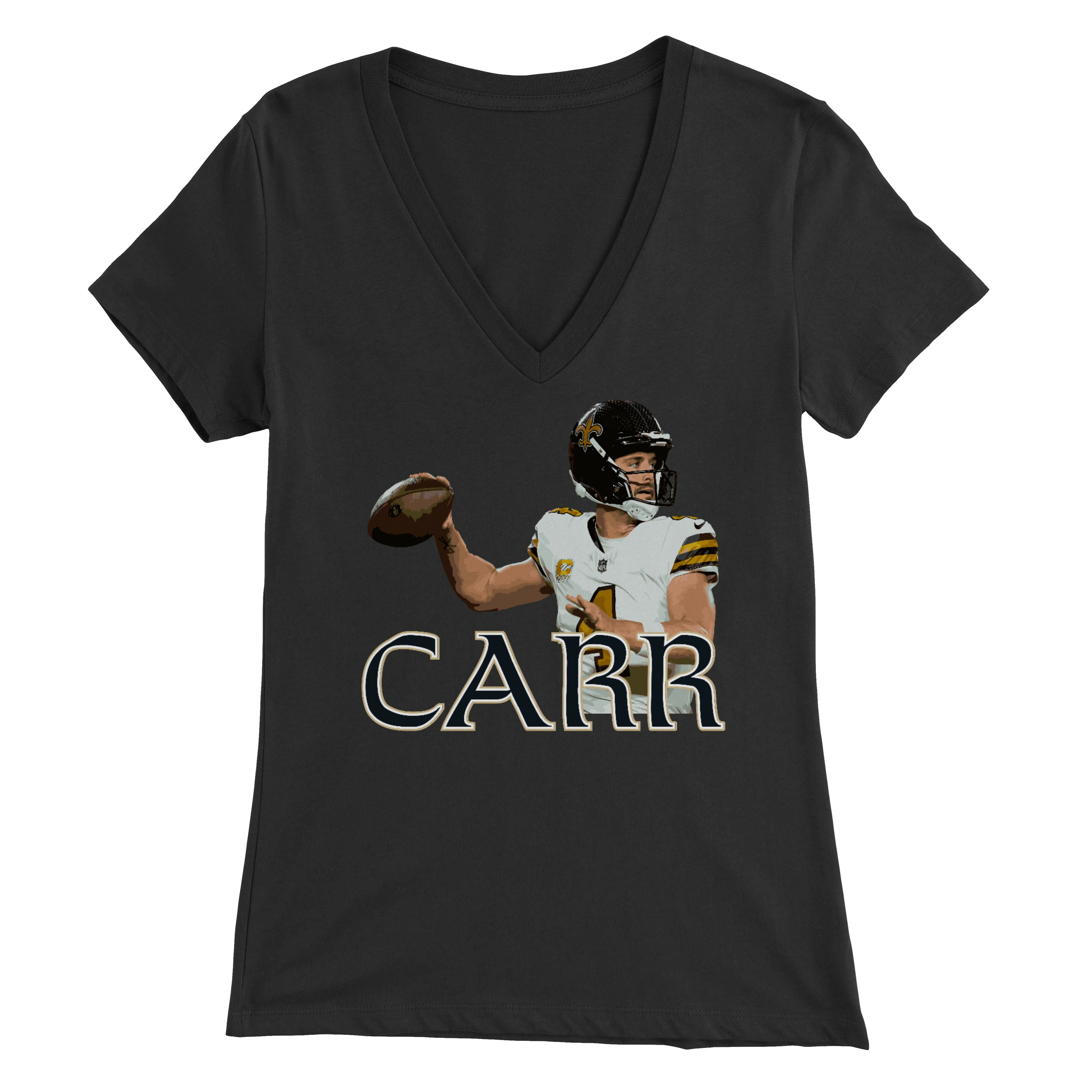 Derek Carr New Orleans Star Player Football Fan Ladies' V-Neck Tshirt