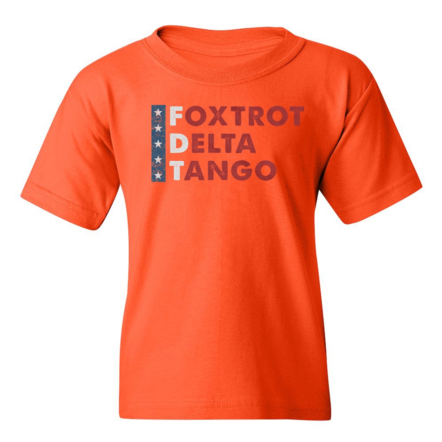 Foxtrot Delta Tango - Usa Flag Anti-Trump Phonetic Youth Unisex T-shirt - Picture 9 of 11