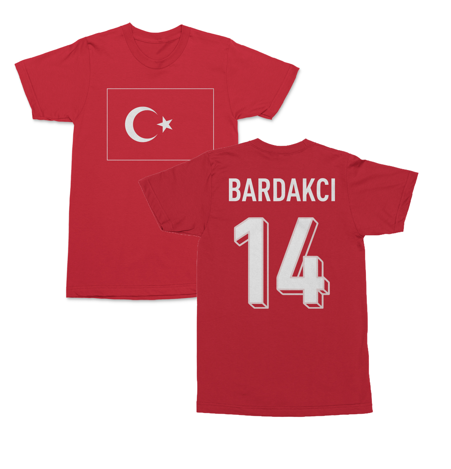 Turkiye Pride Bardakci 14 Two-Sided Jersey Style Unisex T-Shirt