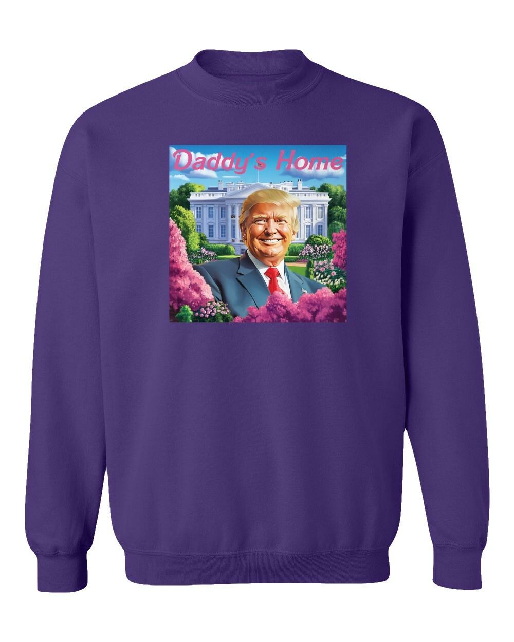 Daddys Home President Trump 2024 USA Elections Unisex Crewneck Sweatshirt