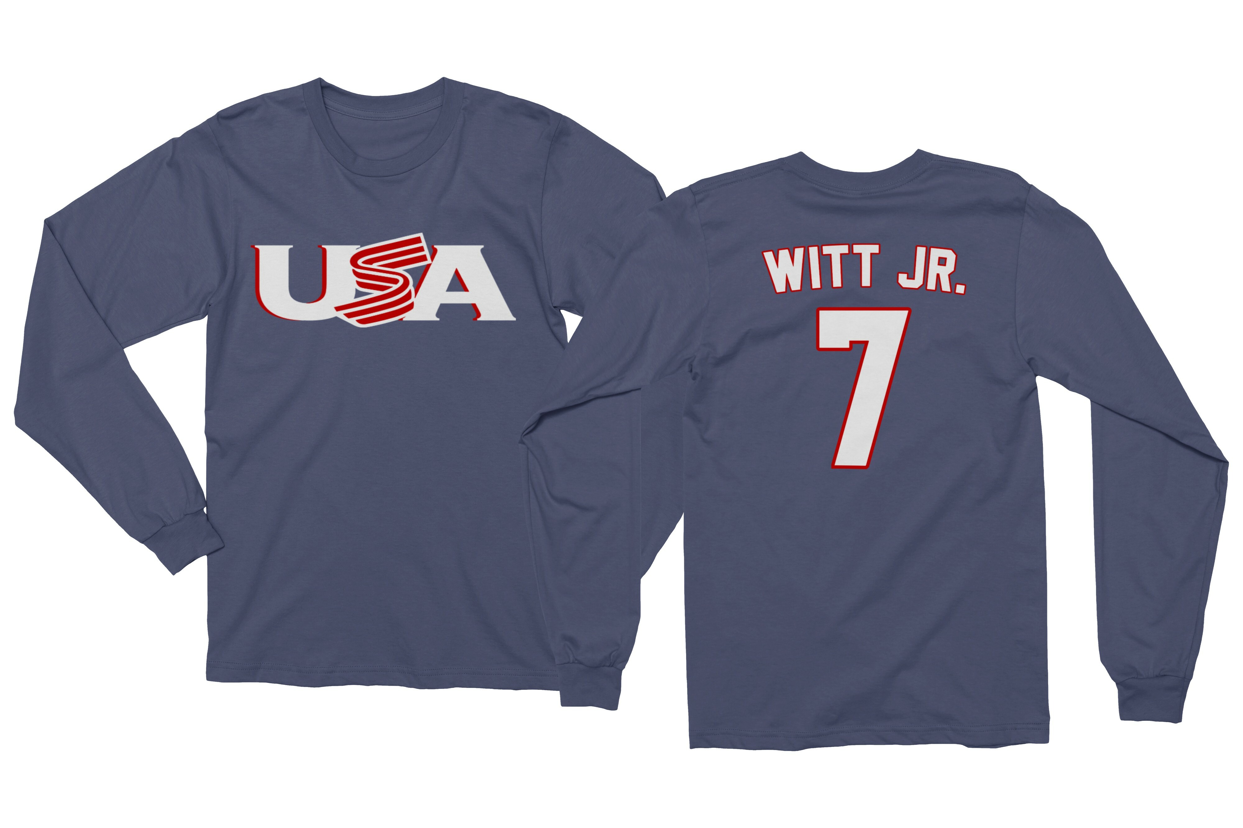 USA 2026 World Baseball Champions Witt 7 Two-Sided Long Sleeve T-Shirt