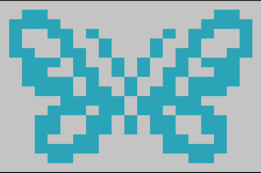 the chart for the butterfly in blue