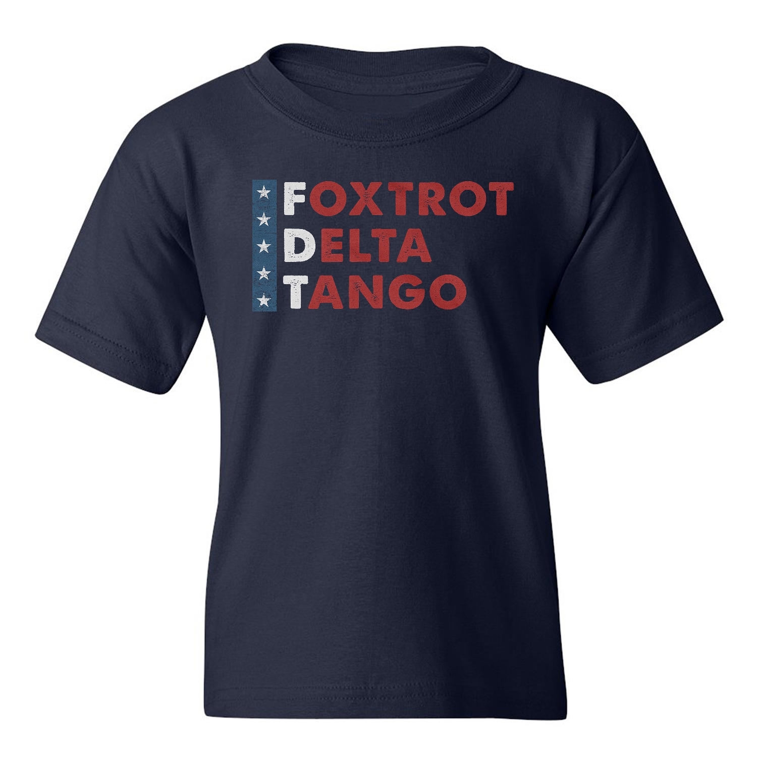 Foxtrot Delta Tango - Usa Flag Anti-Trump Phonetic Youth Unisex T-shirt - Picture 8 of 11