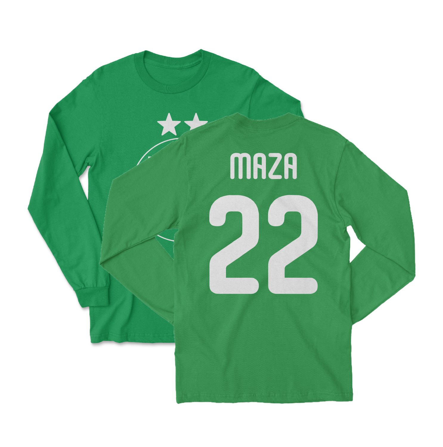 Algeria 2026 Soccer Maza 22 Jersey-Style Long Sleeve T-Shirt