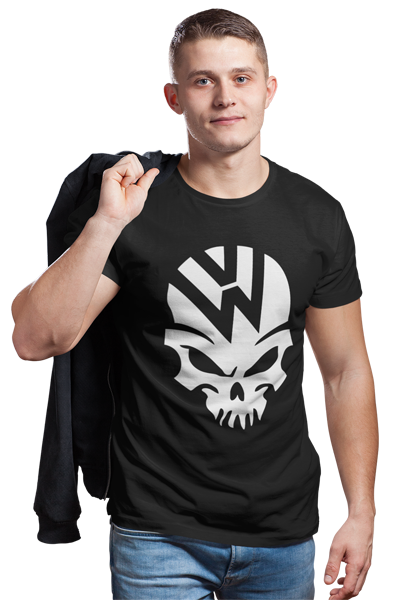 kaos volkswagen skull head