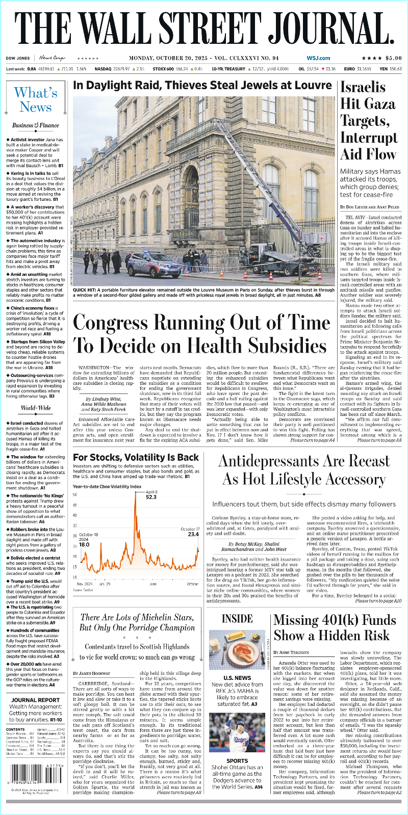 The Wall Street Journal October 20-2025