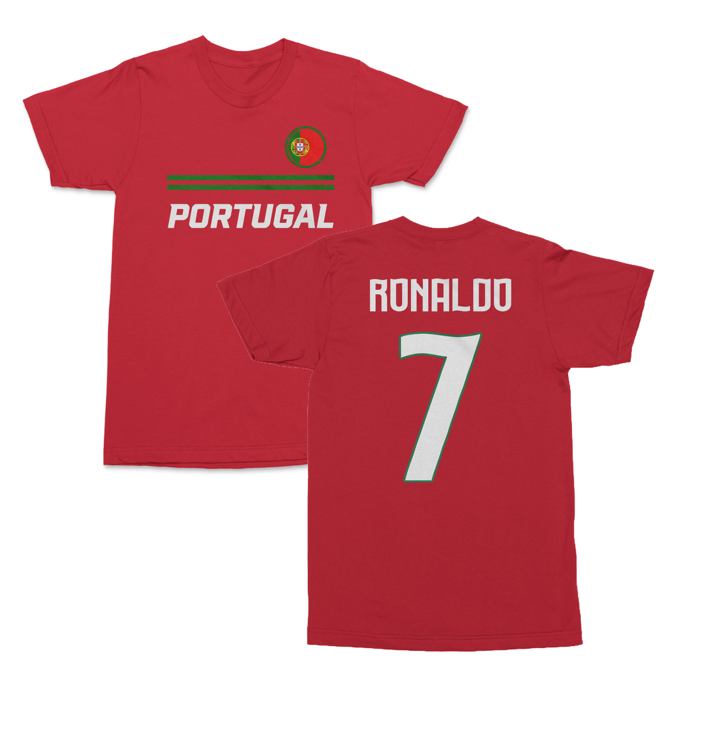 Portugal Soccer Fans Ronaldo 7 Jersey Style Unisex T-Shirt